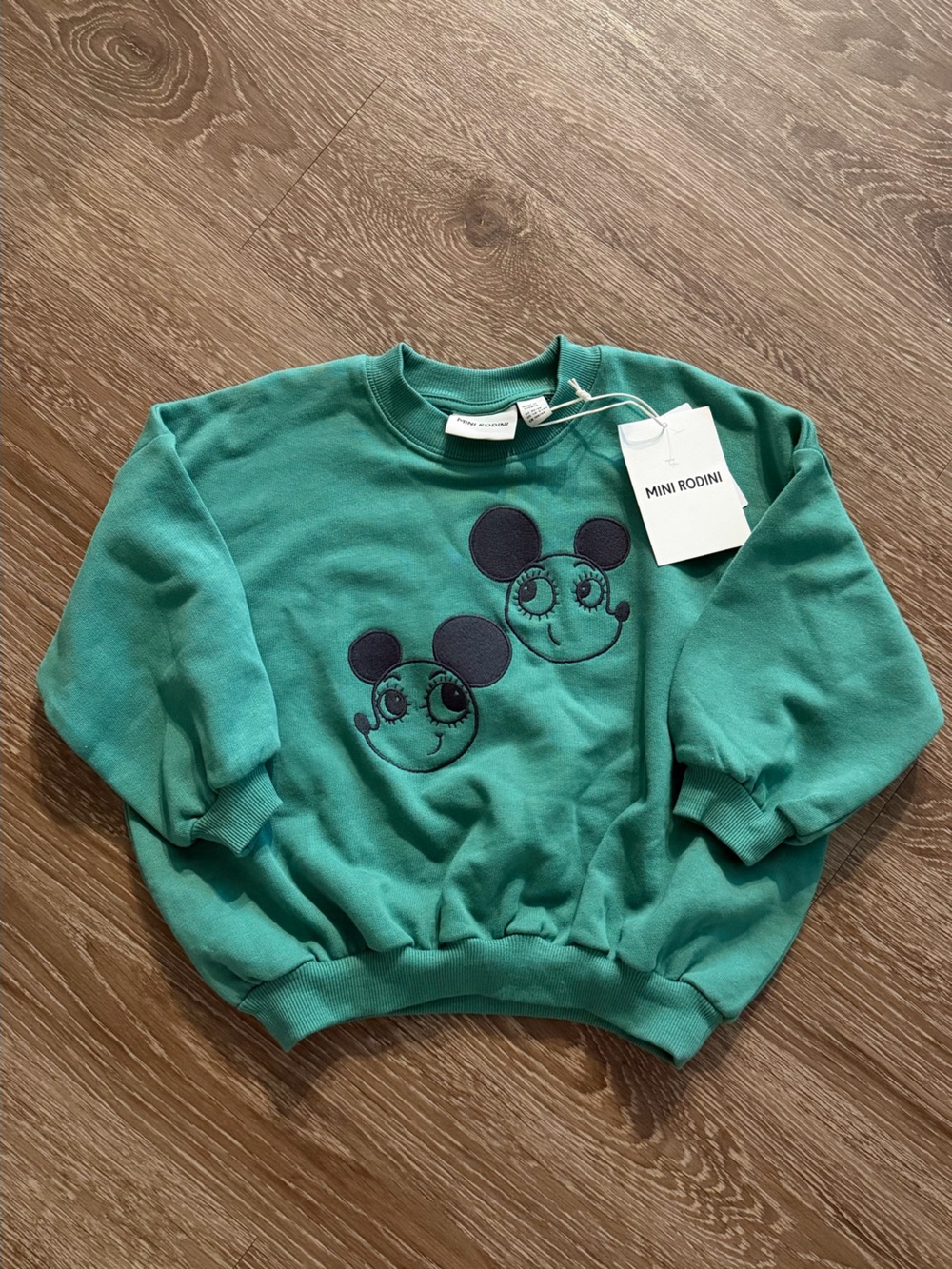 Mini Rodini Green Mice Sweatshirt